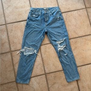 Topshop Moto Petite Ripped Distressed Denim Jeans Women Size W24 L28